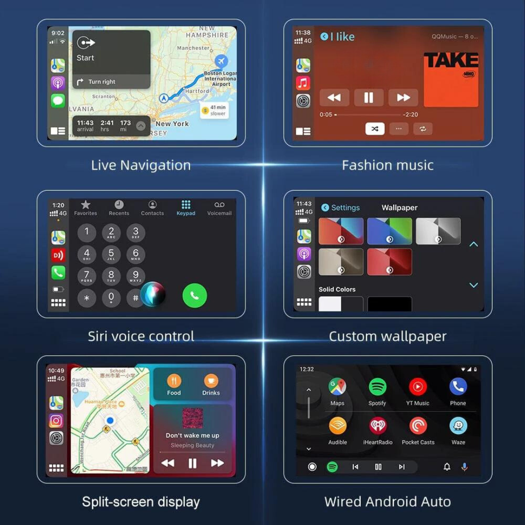 USB/Draadloze CarPlay & Android Auto Dongle