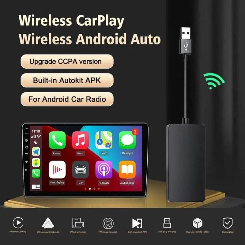 USB/Draadloze CarPlay & Android Auto Dongle