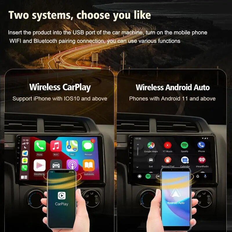 USB/Draadloze CarPlay & Android Auto Dongle