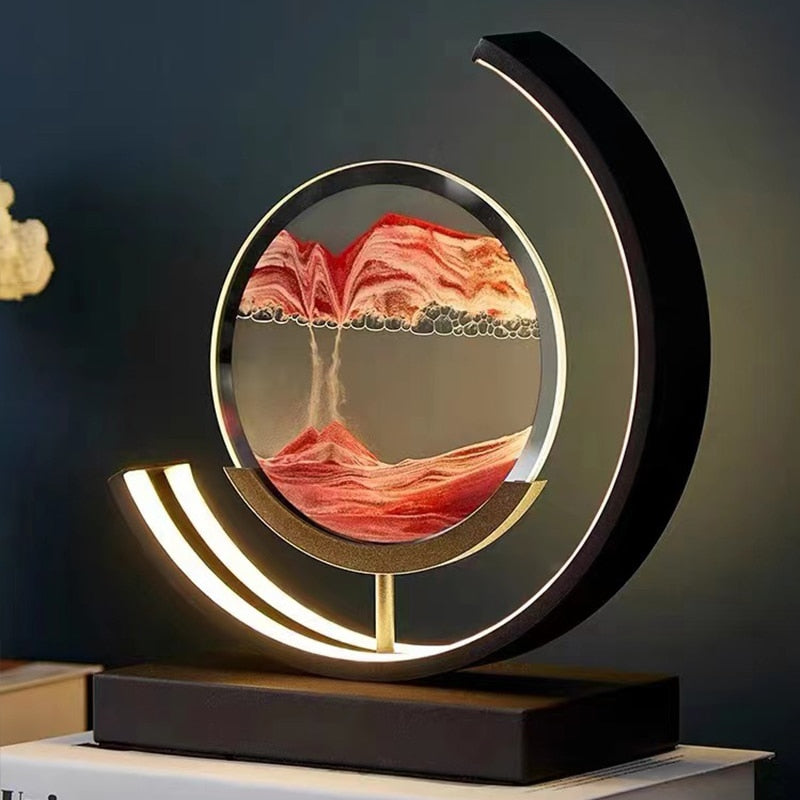 Sandy Waters - LED Zand Kunst Tafellamp