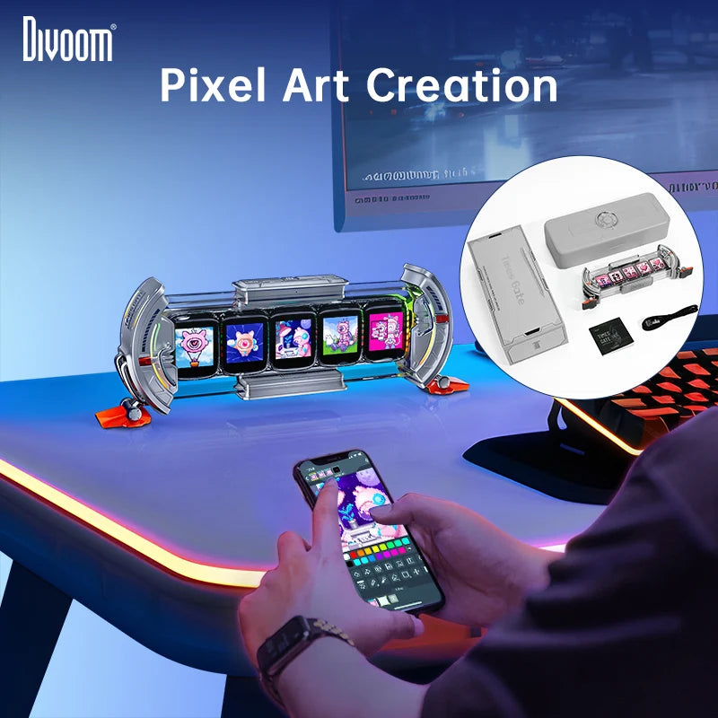 Divoom Times Gate Pixel Art - Jouw Persoonlijke Slimme Pixel Art Informatiecentrum