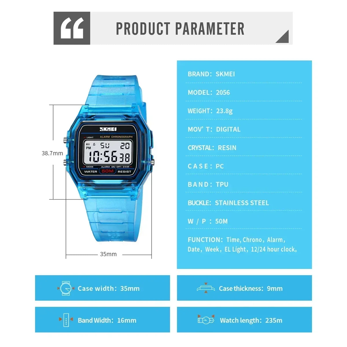 TimePro X2056 RETRO - Het ultieme retro fashion statement met intelligente verlichting