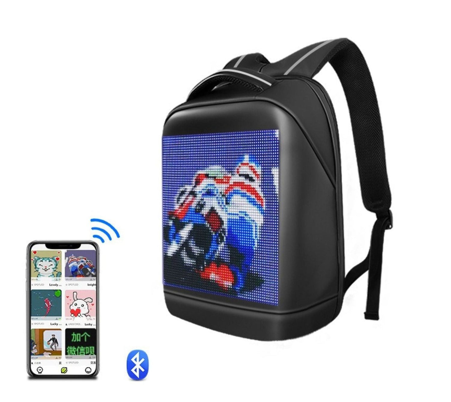 AdVibe™ LED Rugzak | 3D Weergave, Duurzaam, Perfect voor Reizigers!