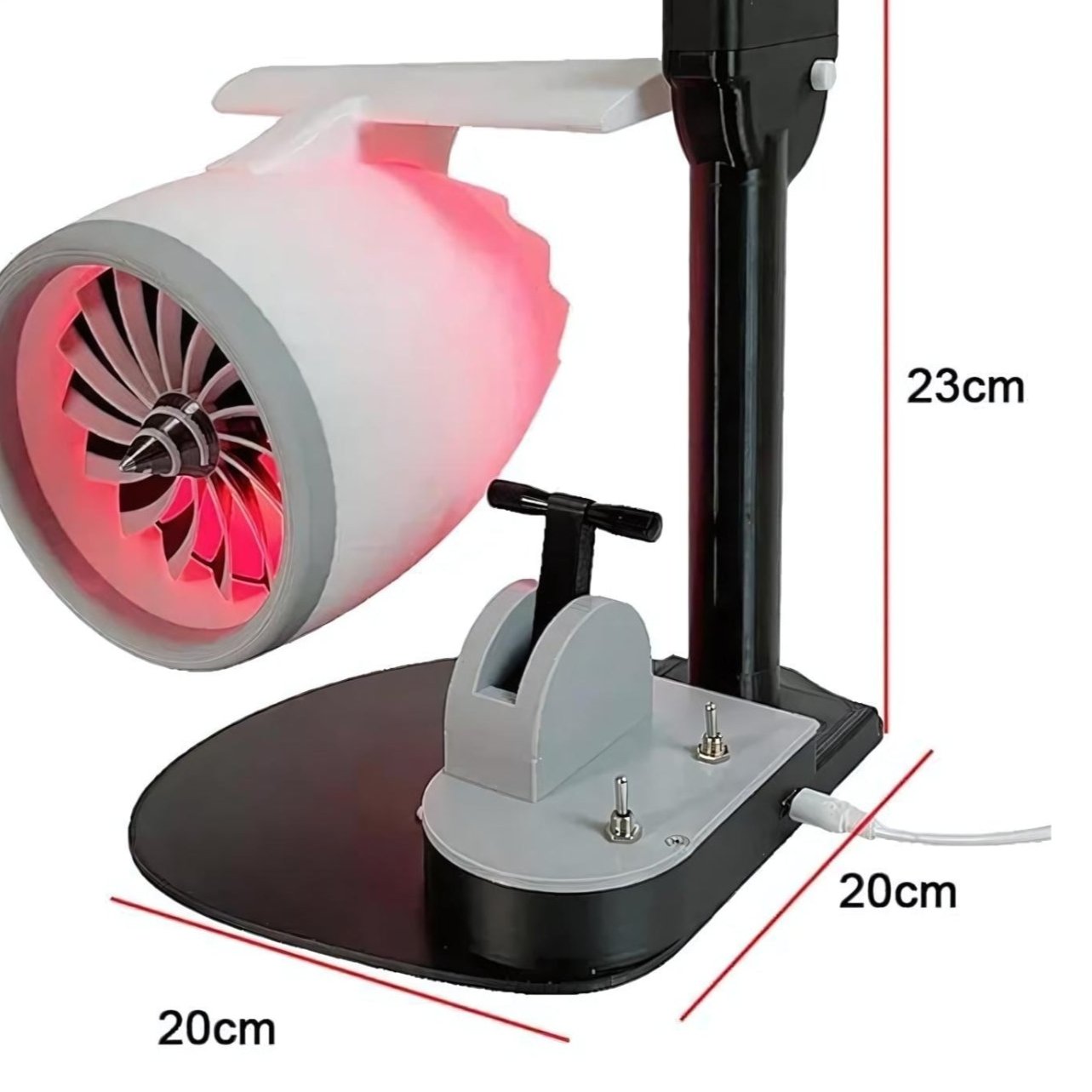 Jetfan™ | Ingenieus Handgemaakte Desktop Turbofan Met Luchtbevochtiger En Staartvlam