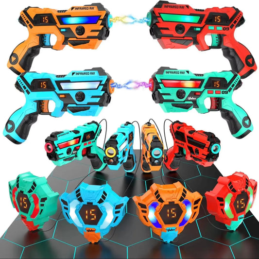 VATOS 4x Laser Tag Guns met vesten